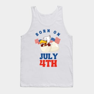 Born on July 4th independence day gift Tank Top